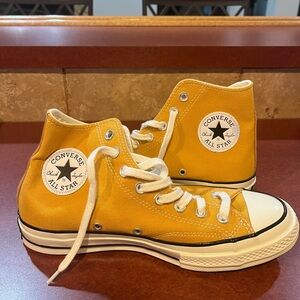 Mustard Yellow High Top Converse